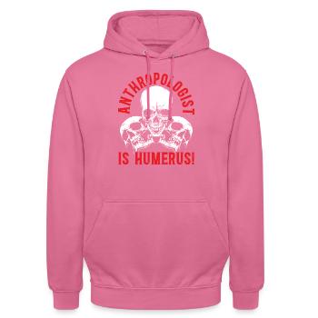 Anthropologie ist Humeruswissenschaft Anthropologe - Unisex Hoodie - Pink - Vorne - Alina (178cm) & Michal (187cm)