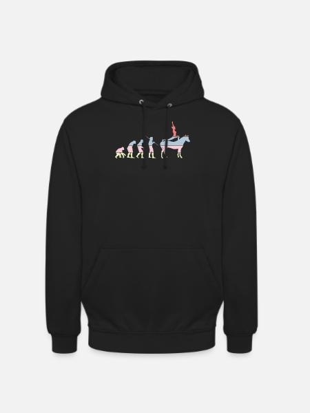 Pferdevoltigieren Evolution Reiten Reiten - Unisex Hoodie - Schwarz
