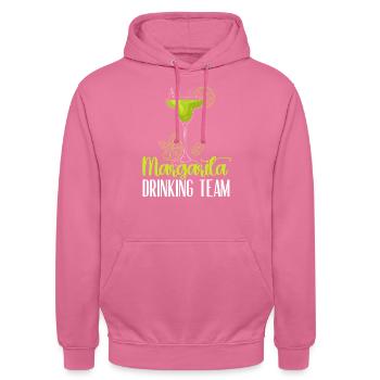 Margarita Drinking Team Cocktail de boissons alcoolisées - Sweat-shirt à capuche unisexe - rose - Devant - Alina (178cm) & Michal (187cm)