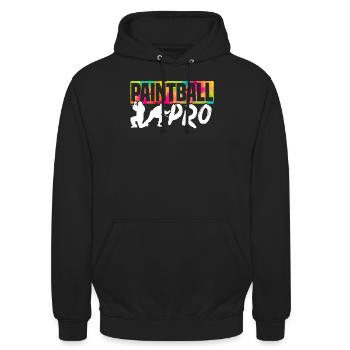 Paintball Paint Gun Paintball Spieler Paintballer - Unisex Hoodie - Schwarz - Vorne - Alina (178cm) & Michal (187cm)