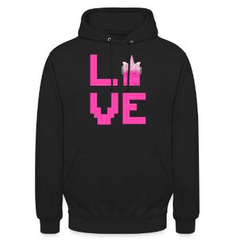Master Builder Bricks Blocks Play Building Blocks - Unisex Hoodie - black - Front - Alina (178cm) & Michal (187cm)