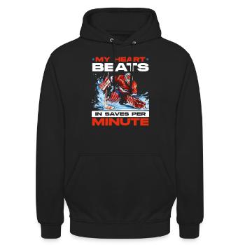 Hockey sur glace Gardien de but Gardien de but Gardien de but - Sweat-shirt à capuche unisexe - noir - Devant - Alina (178cm) & Michal (187cm)