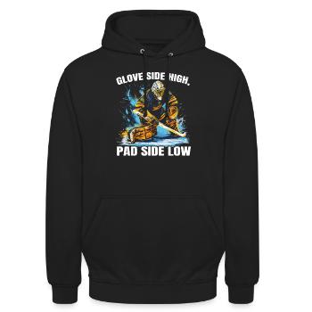 Hockey sur glace Gardien de but Gardien de but Gardien de but - Sweat-shirt à capuche unisexe - noir - Devant - Alina (178cm) & Michal (187cm)