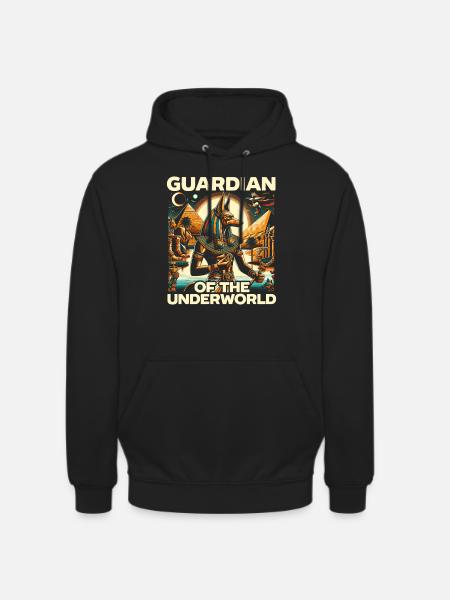 Anubis egyptisk mytologi pyramide Det gamle Egypten - Hættetrøje unisex - sort