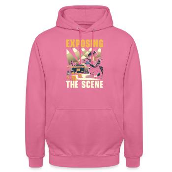 Photographe médico-légal Enquête sur les scènes de crime - Sweat-shirt à capuche unisexe - rose - Devant - Alina (178cm) & Michal (187cm)