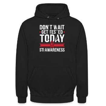 STI Awareness Sexually Transmitted Infections - Unisex Hoodie - black - Front - Alina (178cm) & Michal (187cm)