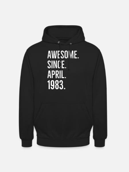Awesome Since April 1983 - Unisex Hoodie - black