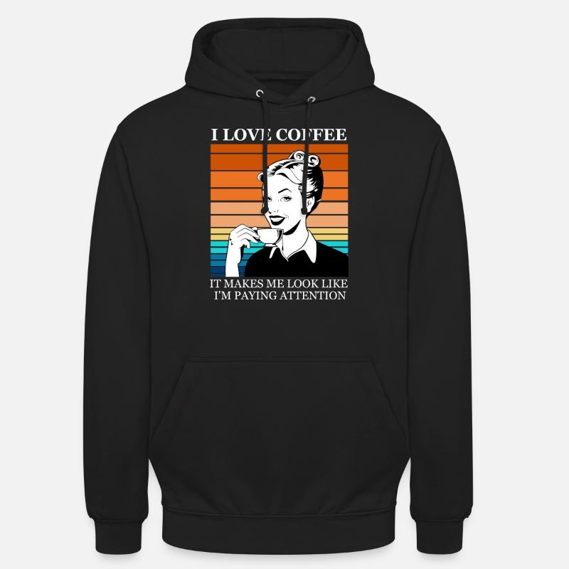 J’adore le café - Sweat-shirt à capuche unisexe - noir
