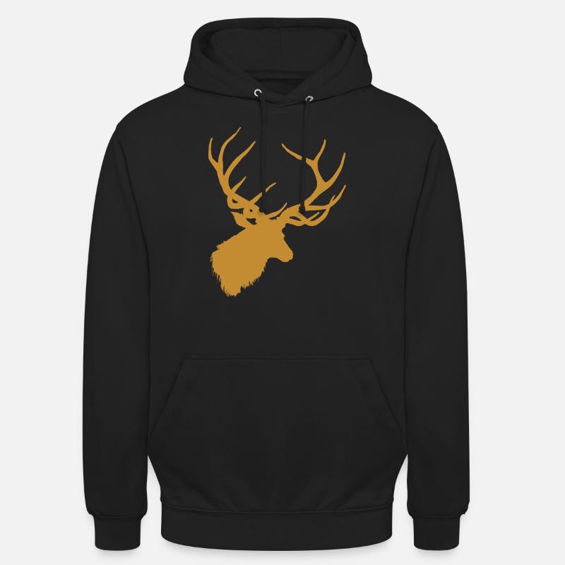 Cerf d’or - Sweat-shirt à capuche unisexe - noir