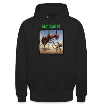 Ant helps Mankind - Unisex Hoodie - Schwarz - Vorne - Alina (178cm) & Michal (187cm)