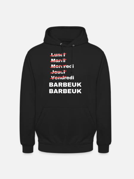 week-end barbeuk - Sweat-shirt à capuche unisexe - noir