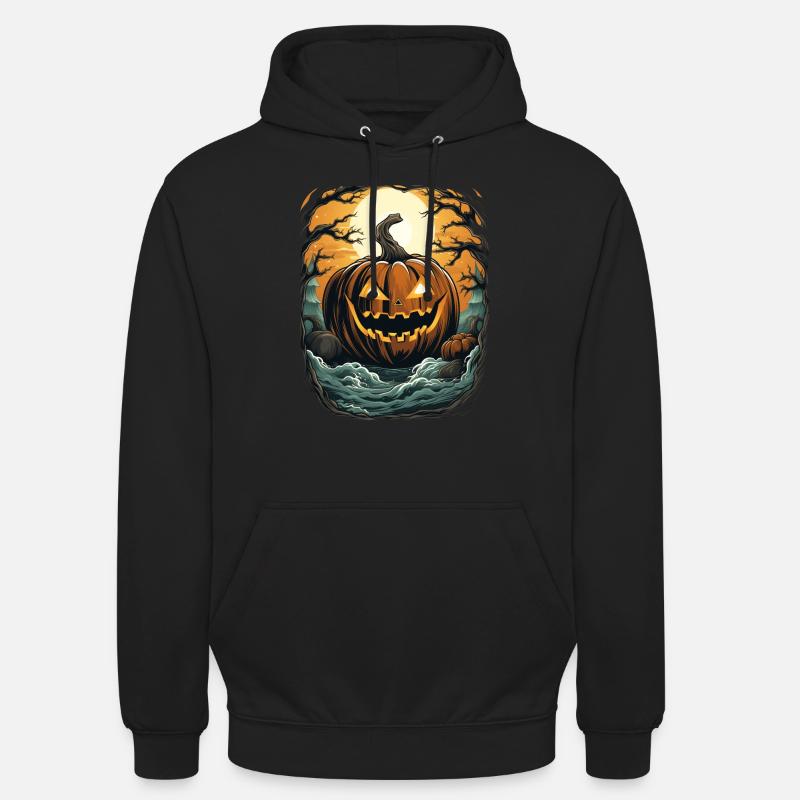 Halloween Emerging Hands Citrouille effrayante - Sweat-shirt à capuche unisexe - noir