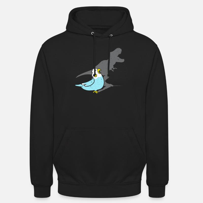 Perruche de dinosaure Budgerigar - Sweat-shirt à capuche unisexe - noir