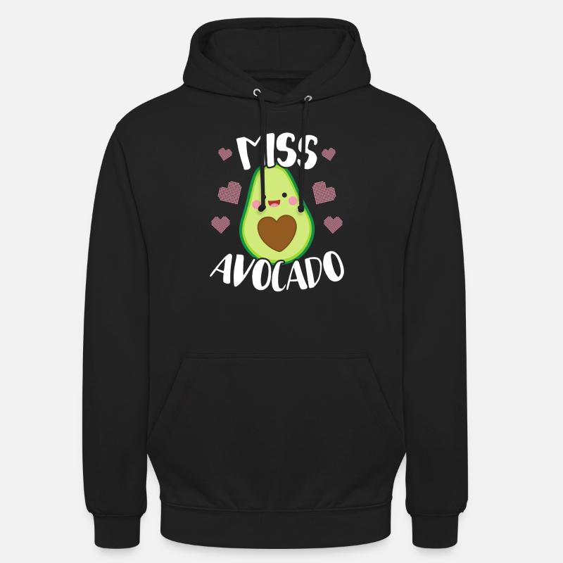 Miss Avocado Vegetar Guacamole Avocado Dronning - Hættetrøje unisex - sort
