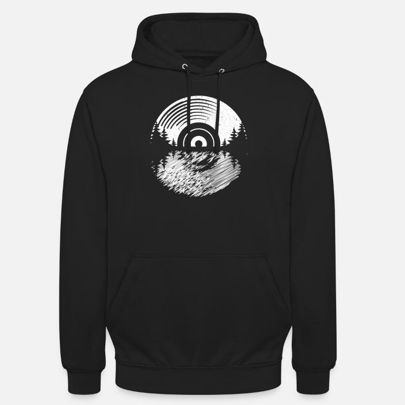 Disque vinyle Sunset Classic Music Player - Sweat-shirt à capuche unisexe - noir