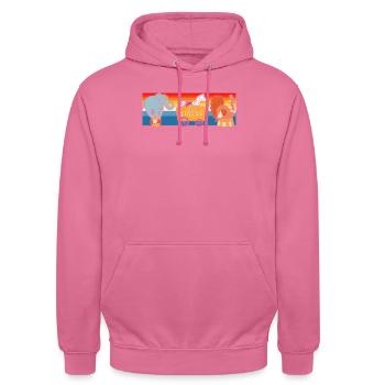Circus Staff Circus Security Carnival Ringmaster - Unisex Hoodie - pink - Front - Alina (178cm) & Michal (187cm)