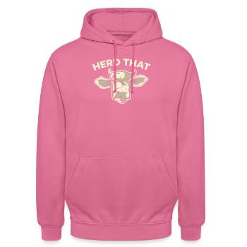 Troupeau Cette vache Chuchoteur Élevage d’animaux - Sweat-shirt à capuche unisexe - rose - Devant - Alina (178cm) & Michal (187cm)
