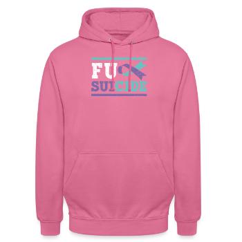 Suizidprävention Bewusstsein Psychische Gesundheit - Unisex Hoodie - Pink - Vorne - Alina (178cm) & Michal (187cm)
