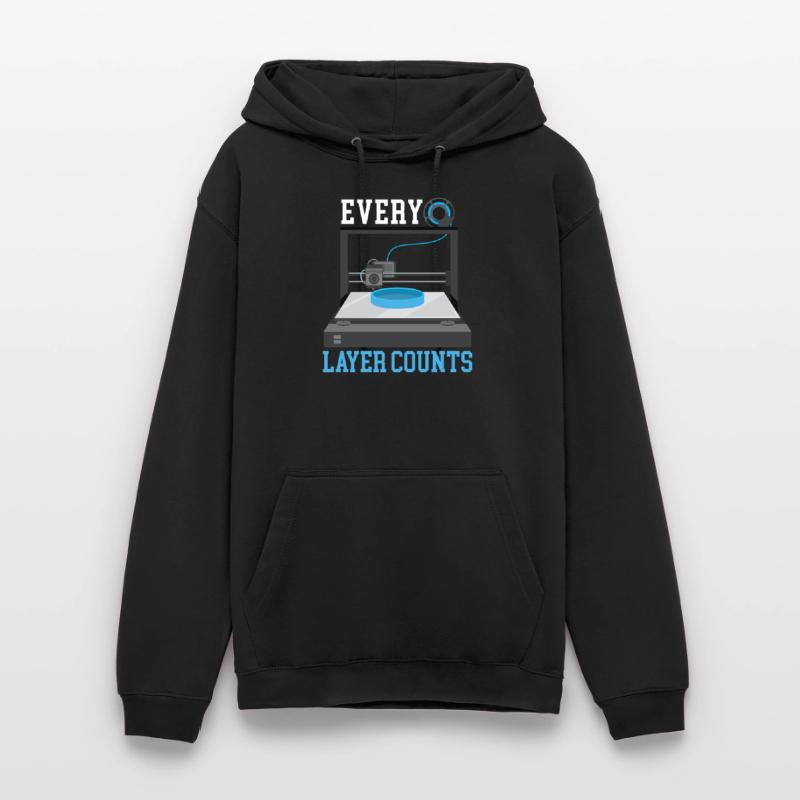 Chaque couche compte 3D Buse d’impression 3D Imprimante 3D Sweat-shirt à capuche unisexe