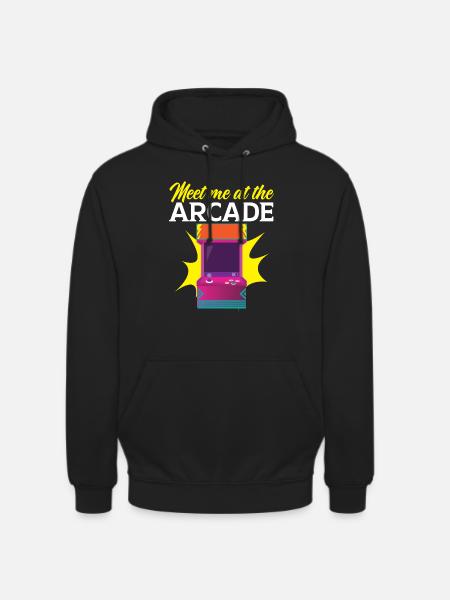 Meet Me At The Arcade Gaming Video Gamer - Unisex-hettegenser - svart