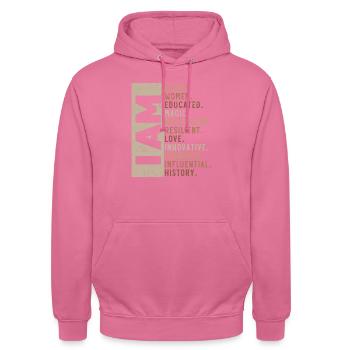 Black And Proud Black History Month Black Pride - Sweat-shirt à capuche unisexe - rose - Devant - Alina (178cm) & Michal (187cm)