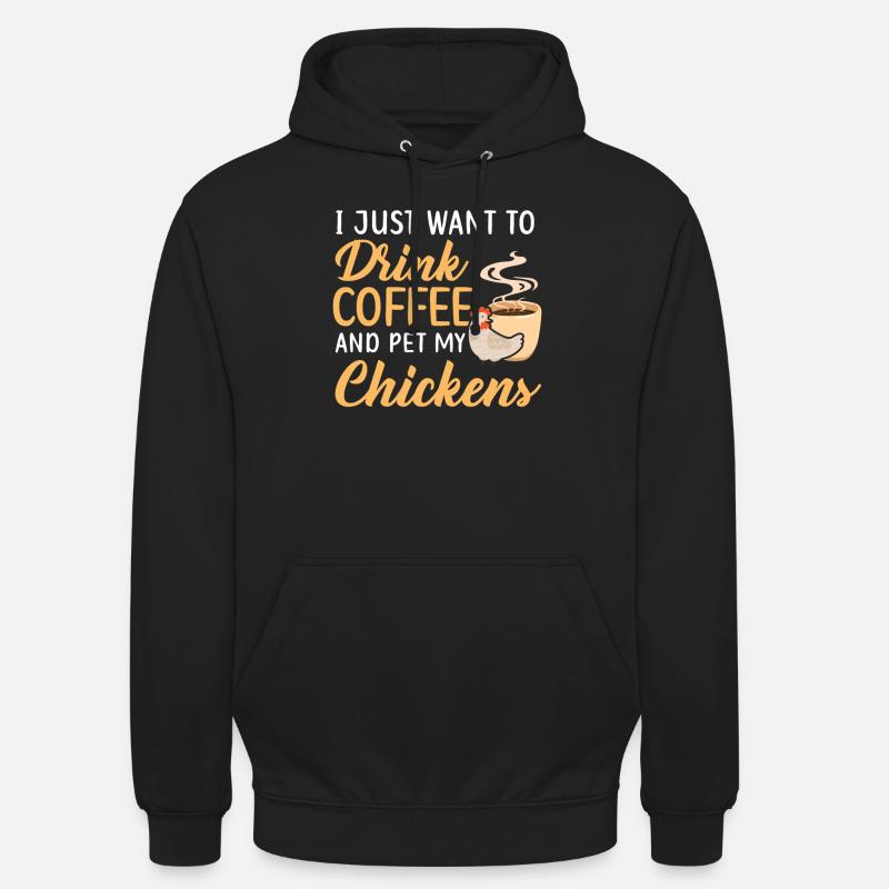 Hühnerbauer Hühnerflüsterer Bauernhoftier - Unisex Hoodie - Schwarz