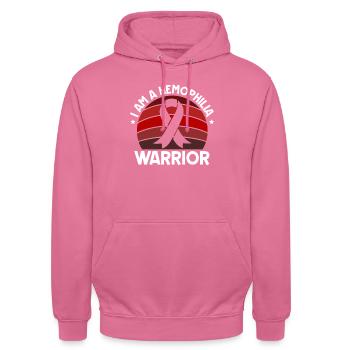 Hemophilia Warrior Disorder Sensibilisation à l’hémophilie - Sweat-shirt à capuche unisexe - rose - Devant - Alina (178cm) & Michal (187cm)