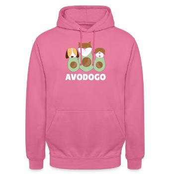 Süße Avocado Wortspiel Frucht Guac Witze Guacamole Liebhaber - Unisex Hoodie - Pink - Vorne - Alina (178cm) & Michal (187cm)