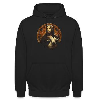 Goat Lover Kid Ranch Wool Farm Animal Farming - Unisex Hoodie - black - Front - Alina (178cm) & Michal (187cm)
