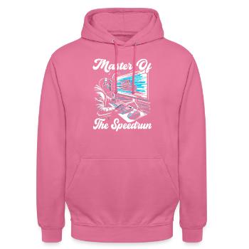 Speedrunning Joueur de jeux vidéo Gamer Gaming - Sweat-shirt à capuche unisexe - rose - Devant - Alina (178cm) & Michal (187cm)
