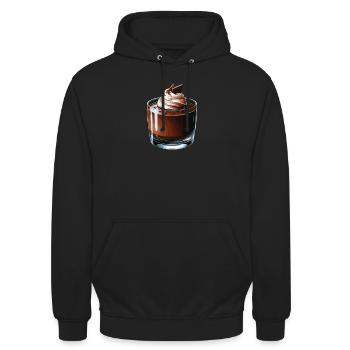 Schokoladenpudding süßes Dessert Essen Liebhaber Feinschmecker - Unisex Hoodie - Schwarz - Vorne - Alina (178cm) & Michal (187cm)