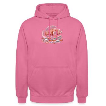 Oscar Fish Lover Freshwater Fishkeeping Aquarium - Unisex Hoodie - pink - Front - Alina (178cm) & Michal (187cm)