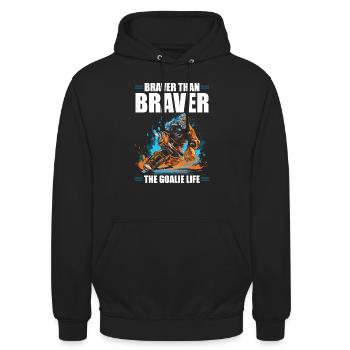 Hockey sur glace Gardien de but Gardien de but Gardien de but - Sweat-shirt à capuche unisexe - noir - Devant - Alina (178cm) & Michal (187cm)