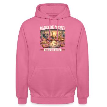 Bangkok Thailand Reisen Urlaub Thai Sprache - Unisex Hoodie - Pink - Vorne - Alina (178cm) & Michal (187cm)