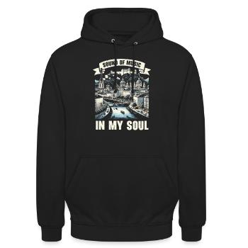 Salzburg Österreich Reisen Urlaubsland Österreich - Unisex Hoodie - Schwarz - Vorne - Alina (178cm) & Michal (187cm)