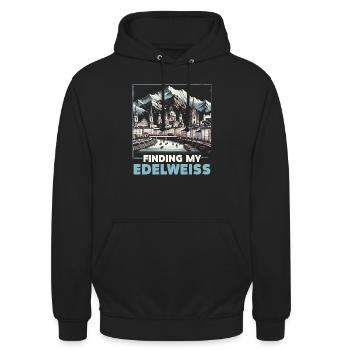 Salzburg Österreich Reisen Urlaubsland Österreich - Unisex Hoodie - Schwarz - Vorne - Alina (178cm) & Michal (187cm)