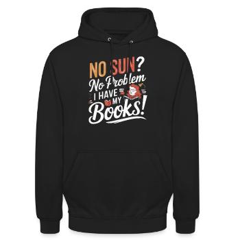 Redhead Bookworm Ginger Hair Reading Books - Unisex Hoodie - black - Front - Alina (178cm) & Michal (187cm)