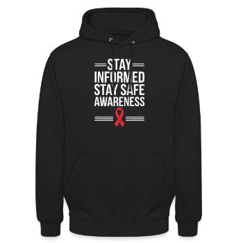 STI Awareness Sexually Transmitted Infections - Unisex Hoodie - black - Front - Alina (178cm) & Michal (187cm)