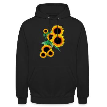 Tournesols - Sweat-shirt à capuche unisexe - noir - Devant - Alina (178cm) & Michal (187cm)