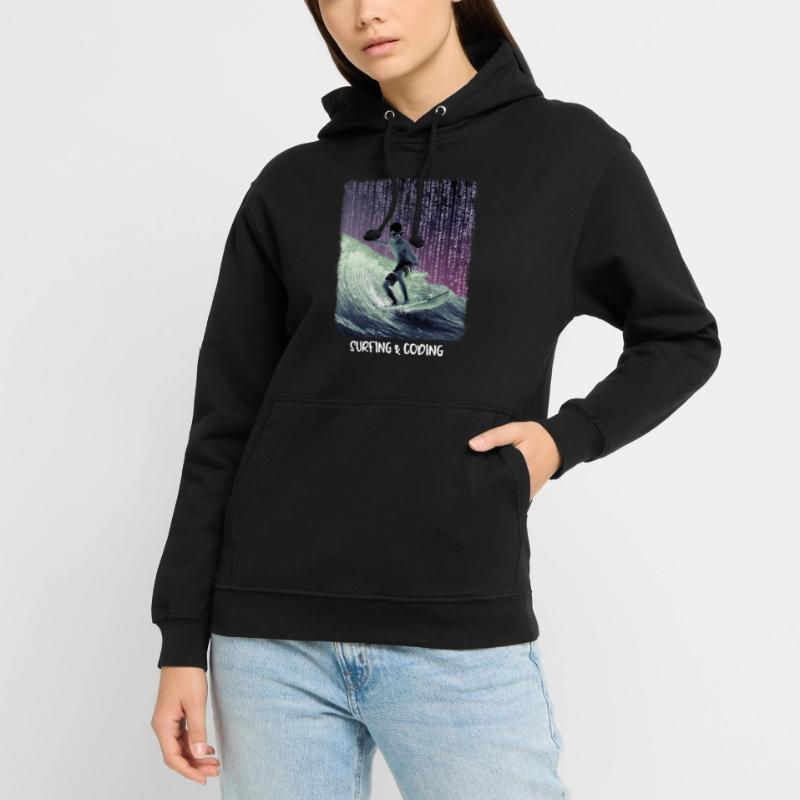 Surfing & Coding Unisex Hoodie