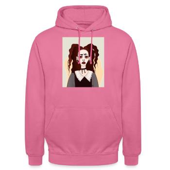 Cubisme Art Goth Girls Dans Le Cubiste - Sweat-shirt à capuche unisexe - rose - Devant - Alina (178cm) & Michal (187cm)