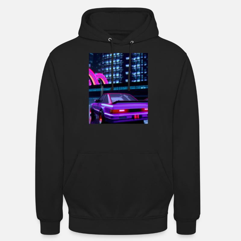 Vaporwave Esthétique Synthwave Car - Sweat-shirt à capuche unisexe - noir
