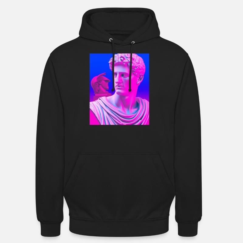 Vaporwave Statue Buste romain - Sweat-shirt à capuche unisexe - noir