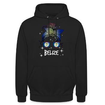 Belize - Unisex Hoodie - Schwarz - Vorne - Alina (178cm) & Michal (187cm)