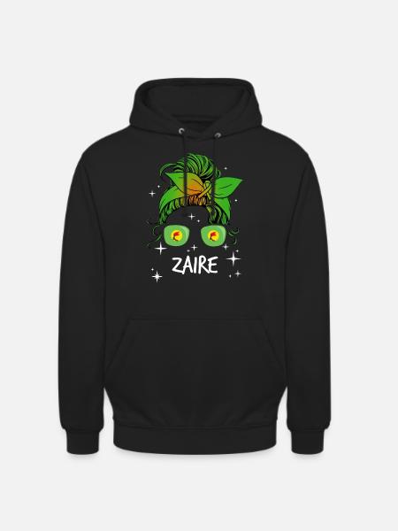 Zaïre - Sweat-shirt à capuche unisexe - noir