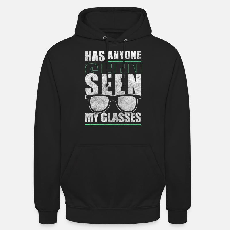 Lunettes, Opticiens, Visage, Bijoux - Sweat-shirt à capuche unisexe - noir