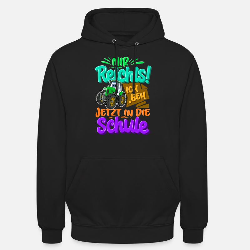 Traktor Kinder Einschulung - Unisex Hoodie - Schwarz