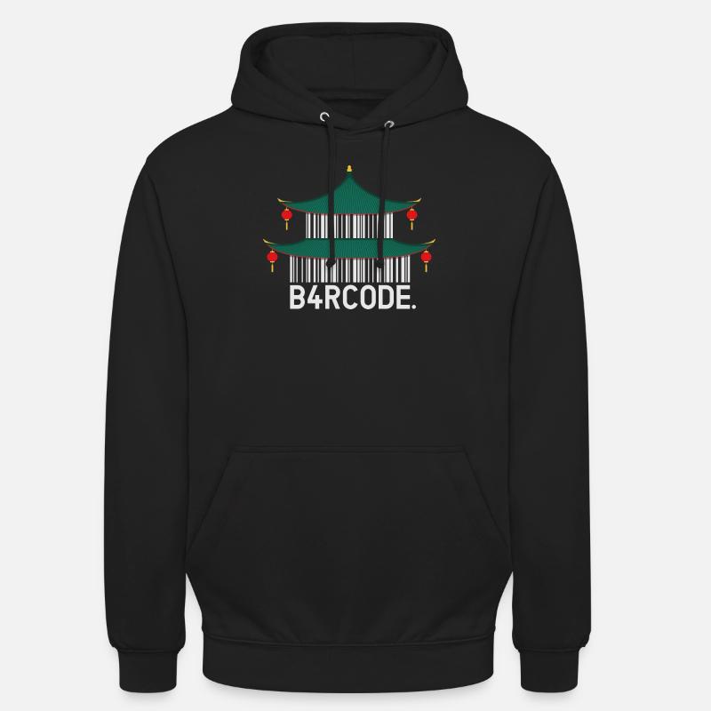 B4RCODE. Temple chinois - Sweat-shirt à capuche unisexe - noir