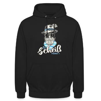 Volksfest Bayrisch Lustig An Scheiß muass i - Unisex Hoodie - Schwarz - Vorne - Alina (178cm) & Michal (187cm)