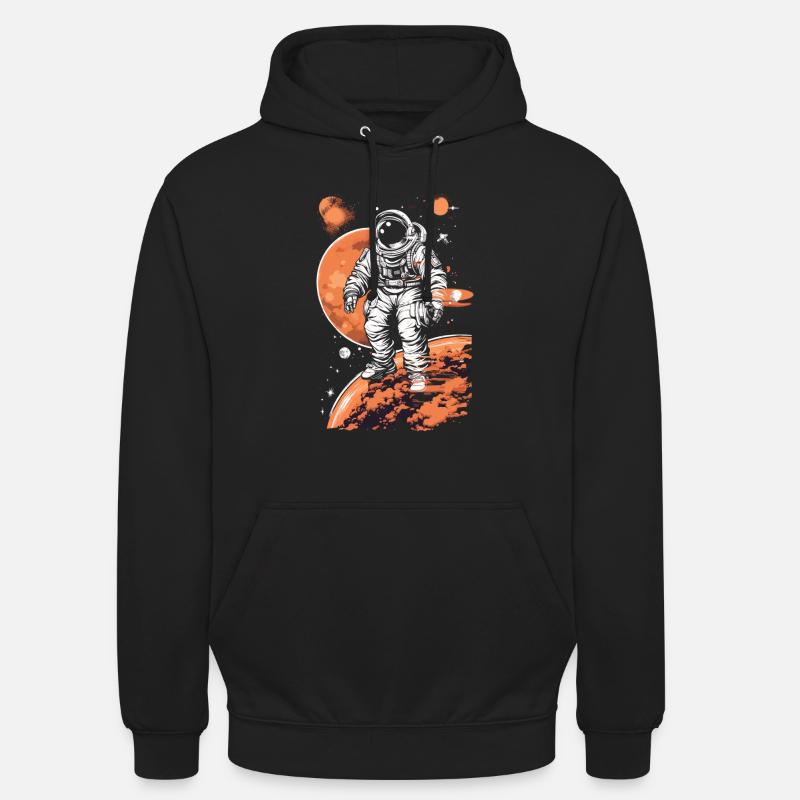 Astronaute cool dans l’espace - Sweat-shirt à capuche unisexe - noir